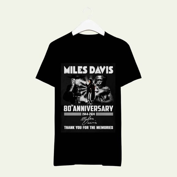 Miles Davis 80th Anniversary Jazz Musician Concert Memorial Fan Tee 159 - Picture 1 of 5
